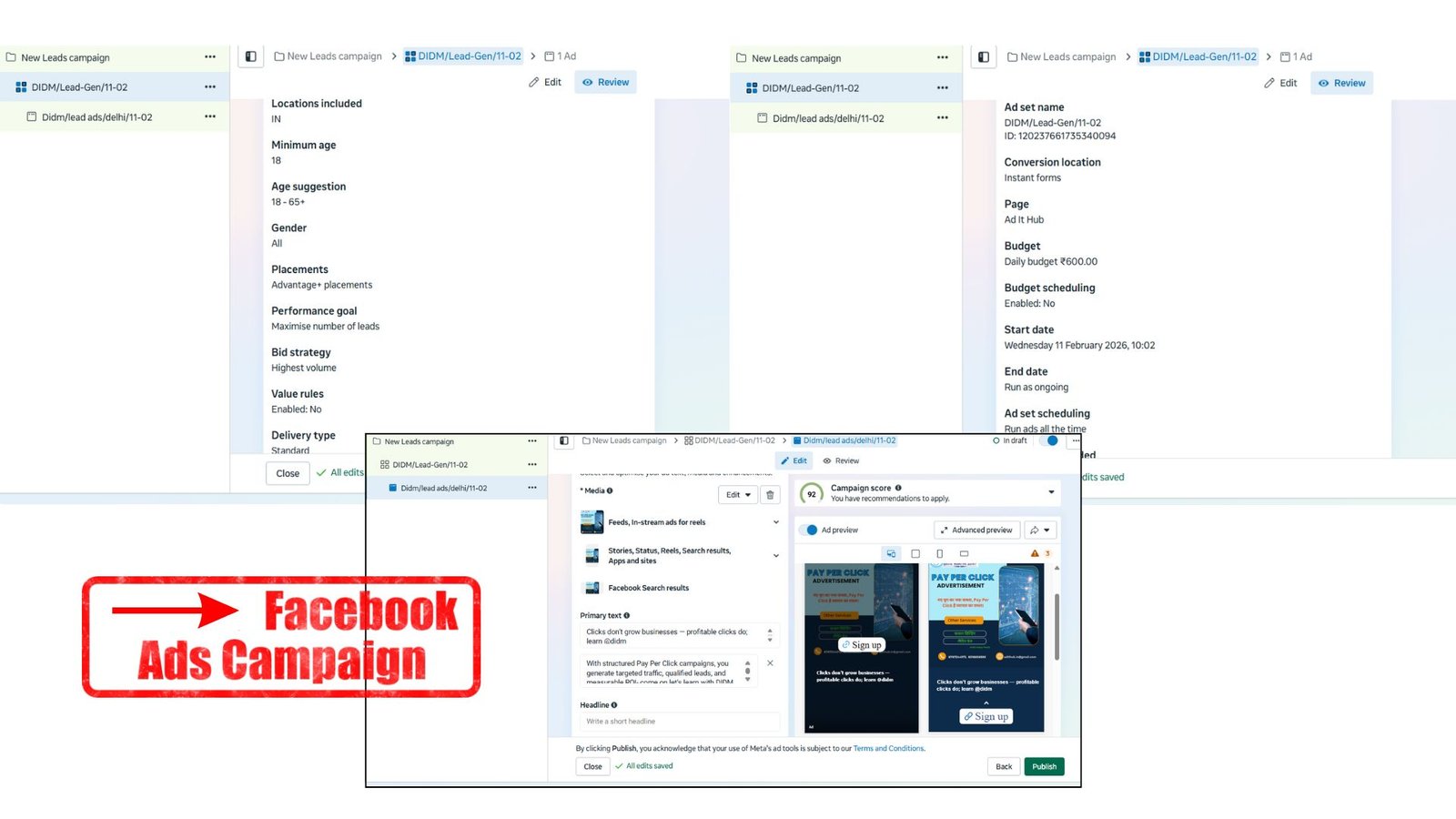 facebook ads campaign